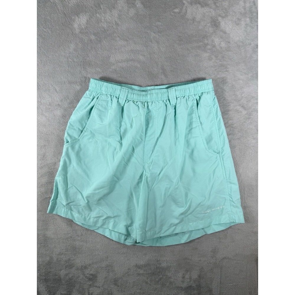 Columbia PFG Shorts Mens Small Green Backcast III 6" Inseam Water Swim Trunks